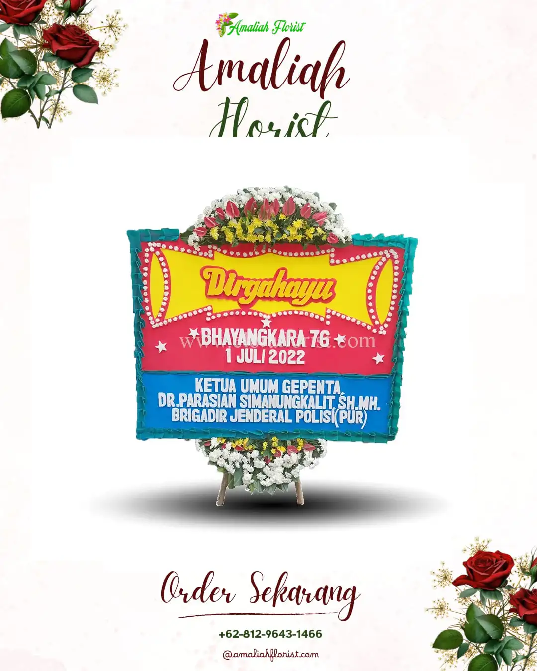 Papan Bunga HUT Ulang Tahun Lanny Jaya